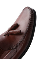 Men's Brown Tasseled Leather Casual Loafer | Derimod