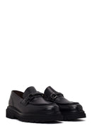Male Black Leather Casual Loafer | Derimod