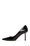 Women's Black Heeled Leather Stiletto | Derimod