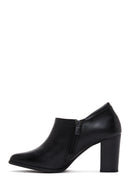 Women's Black Heeled Bootie | Derimod