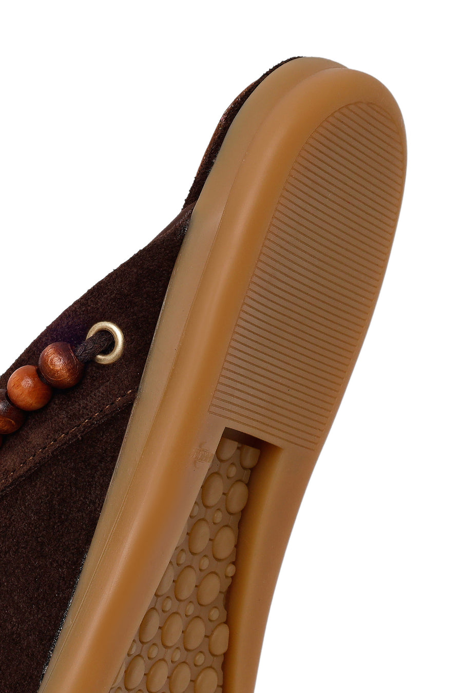 Woman Brown Tassel Suede Mule Slipper