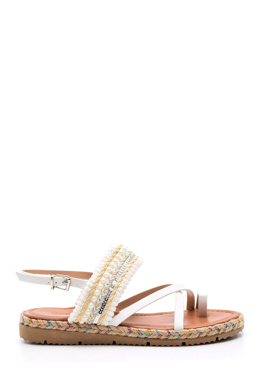 Women's Embroidered Sandals 19SFE273114 | Derimod