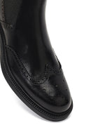 Men's Black Leather Chelsea Boot | Derimod