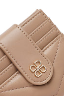 Woman Mink Quilted Card Holder | Derimod