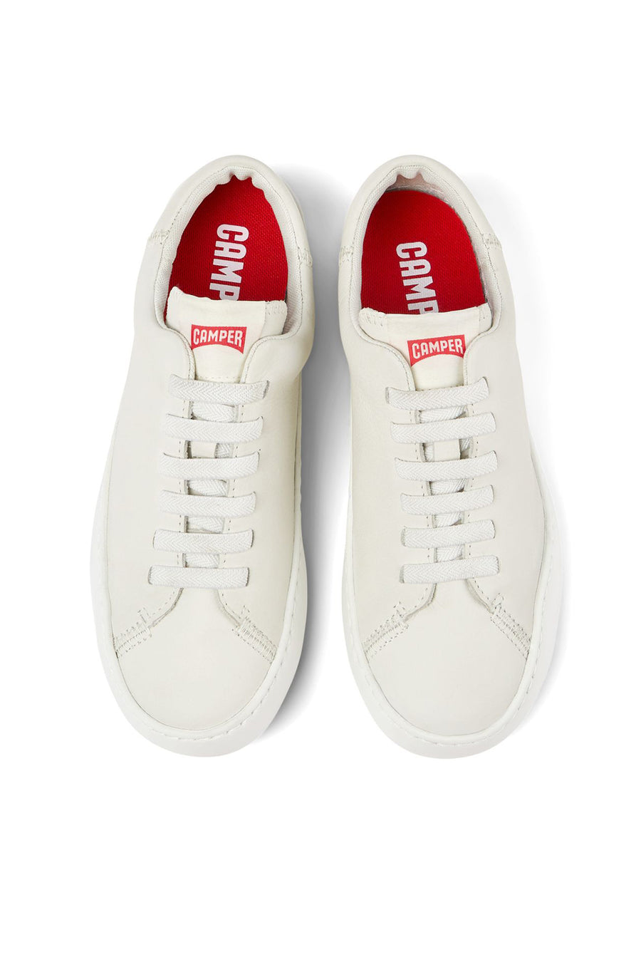 Camper Kadın Beyaz Peu Touring Bağcıklı Deri Sneaker