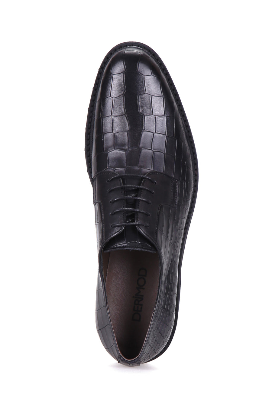 Crocodile Patterned Men's Leather Shoes