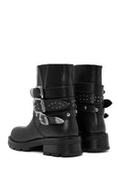 Women's Black Buckle Detailed Boots | Derimod