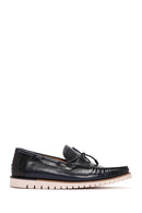 Derimod Fly Men's Navy Blue Leather Casual Loafer | Derimod