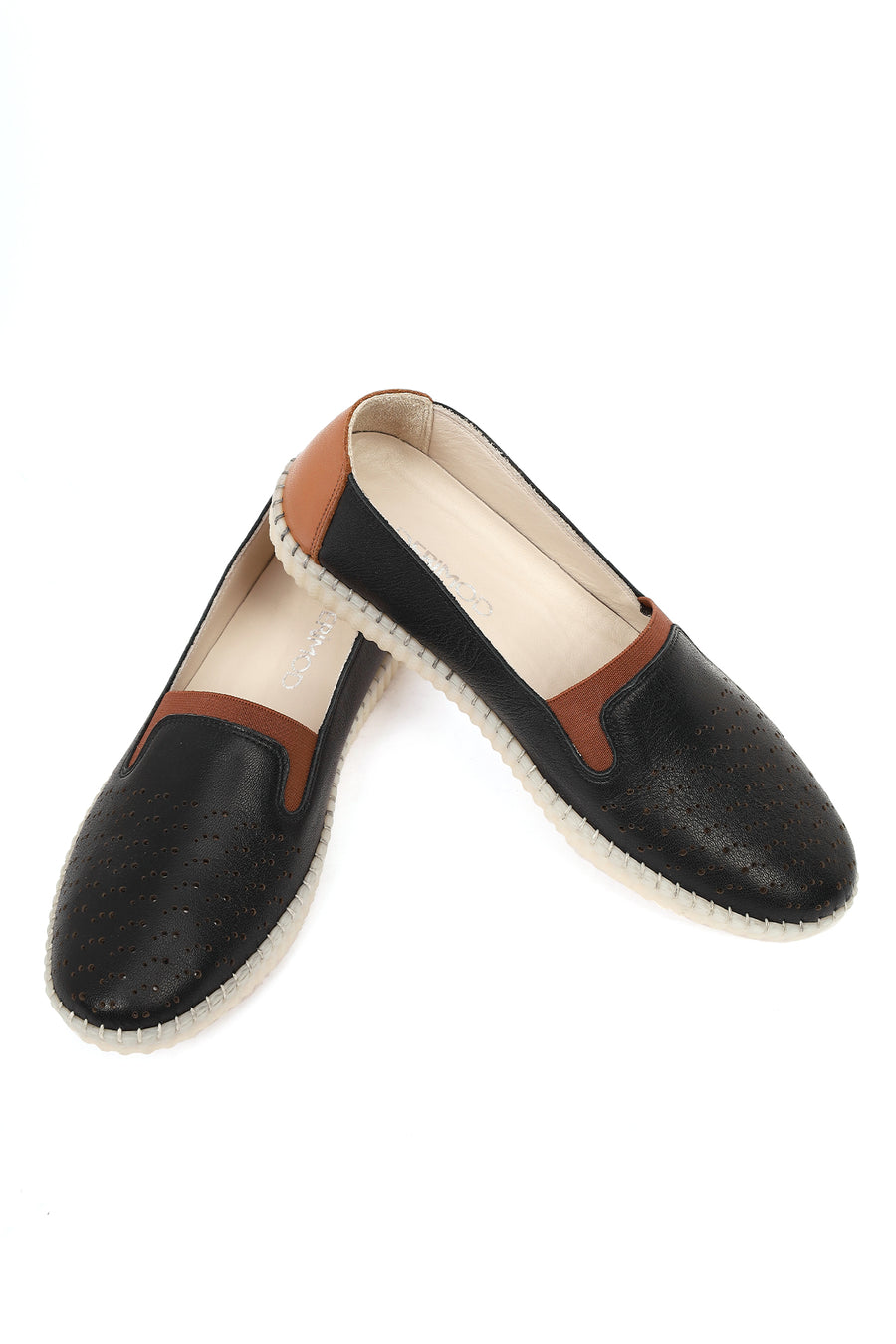 Woman Black Leather Comfort Shoes