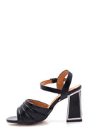 Women's Black Thick Heeled Sandals | Derimod