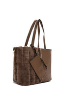 Women's Brown Long Strap Plush Handbag | Derimod