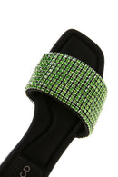 Women's Green Stone Slippers | Derimod