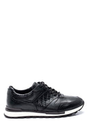 Men's Leather Crocodile Detailed Sneaker | Derimod