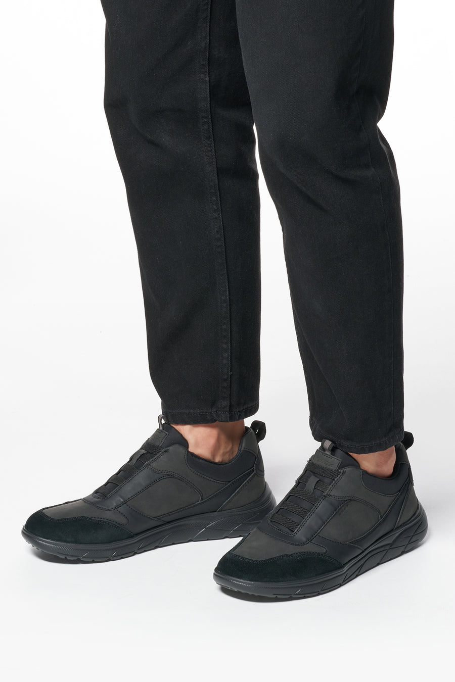 Geox Men's Black Portello Sneakers