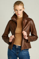 Martha Women's Leather Jacket | Derimod