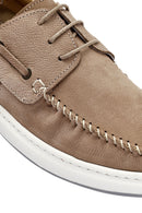 Men's Beige Lace-Up Chunky Sole Nubuck Leather Casual Shoes | Derimod