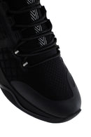 Men's Black Thick Soled Leather Sneaker | Derimod