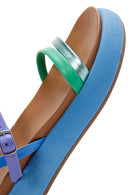 Kadın Mavi Düz Sandalet | Derimod