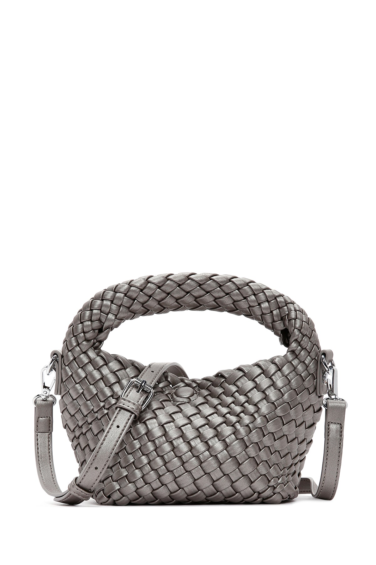 Women's Anthracite Braided Handbag 23SBD281729 | Derimod