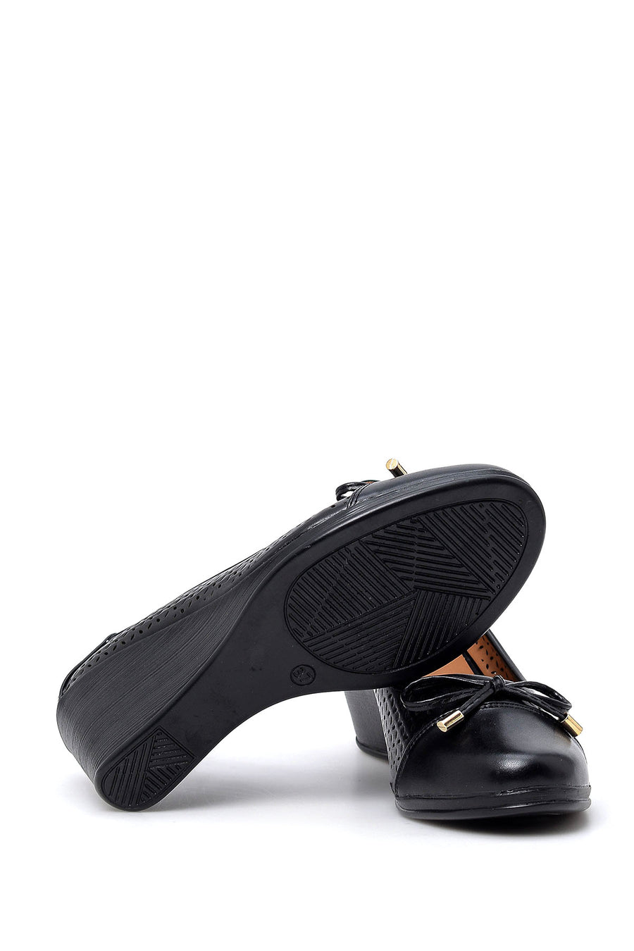 Women's Wedge Heeled Bow Shoes