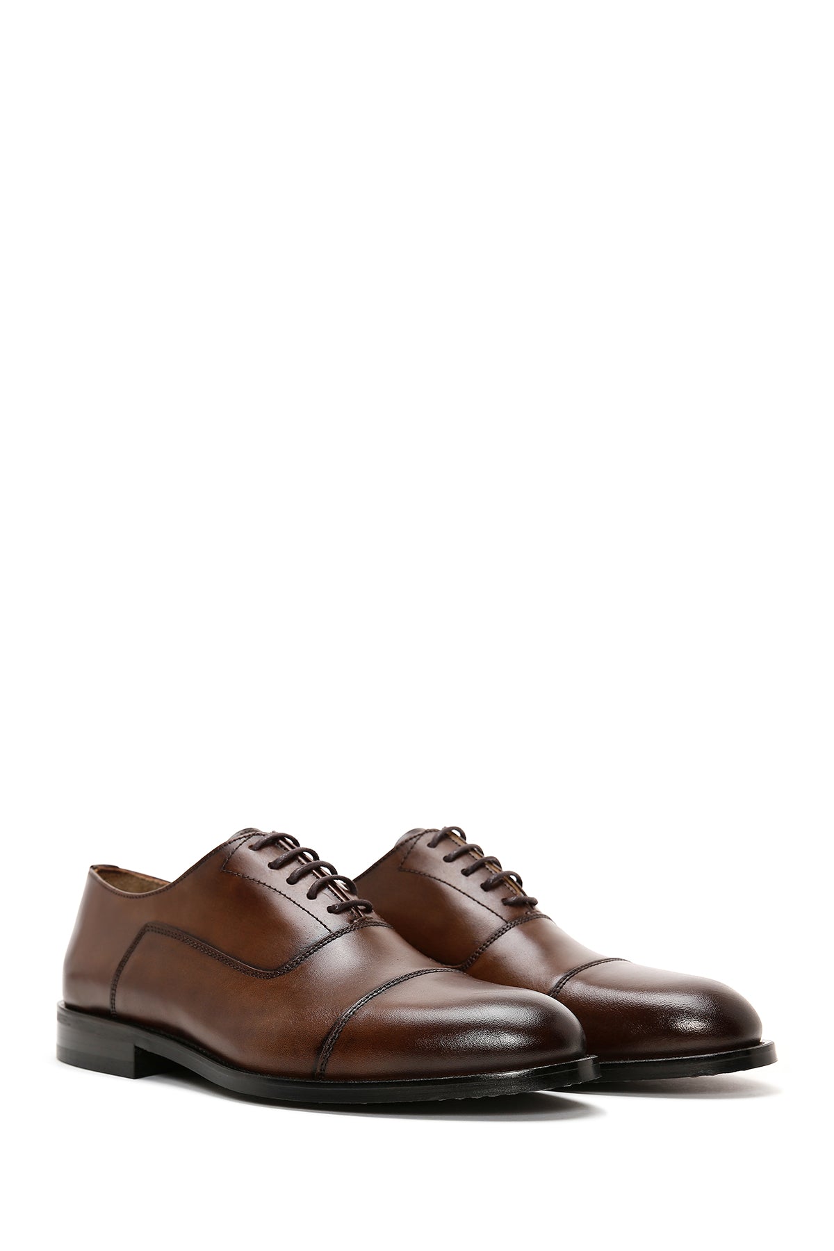 Erkek Kahverengi Deri Oxford Ayakkabı