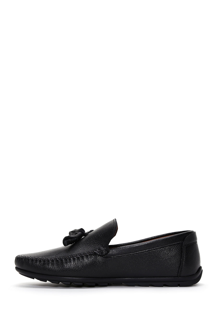 Men's Black Leather Casual Loafer