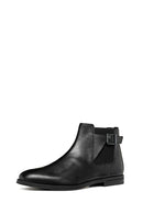 Geox Men's Black U Decio Zippered Leather Boots | Derimod