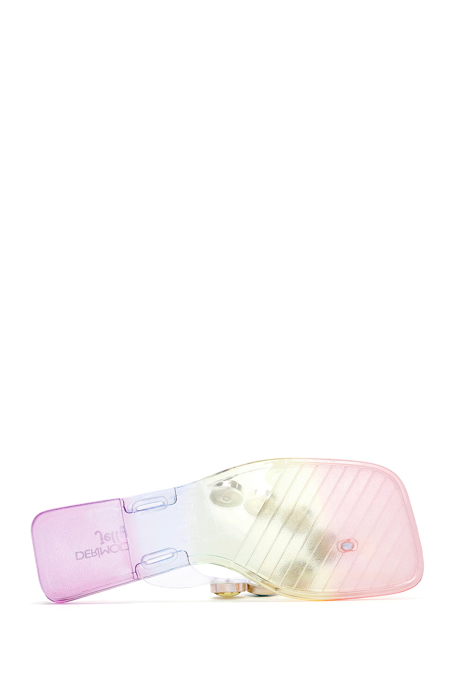 Women's Multicolored Stone Jelly Flip Flops