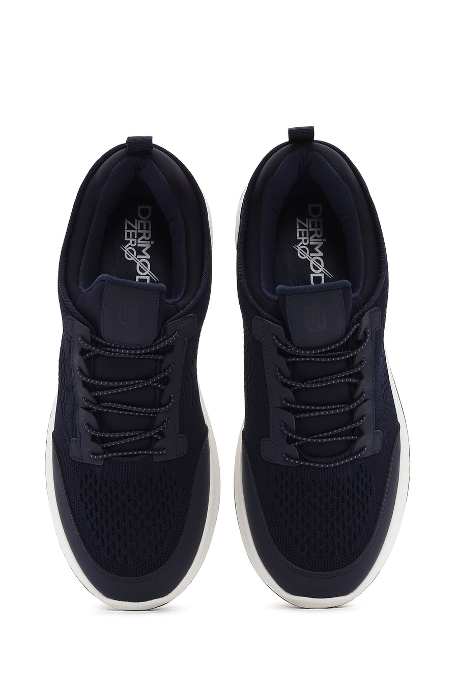Derimod Zero Men's Navy Blue Lace-Up Thick Sole Fabric Sneaker