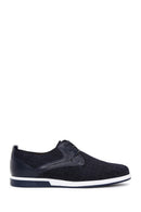 Men's Navy Blue Leather Casual Shoes | Derimod