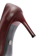 Women's Burgundy Thin Heel Leather Stiletto | Derimod