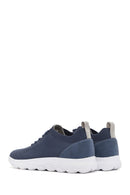 Geox Men's Blue Spherica Lace-Up Fabric Sneaker | Derimod