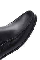 Men's Black Leather Casual Loafer | Derimod