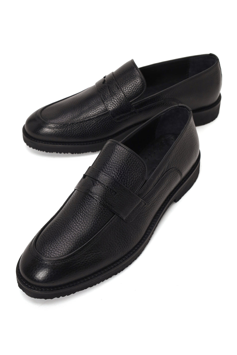 Male Black Leather Classic Loafer