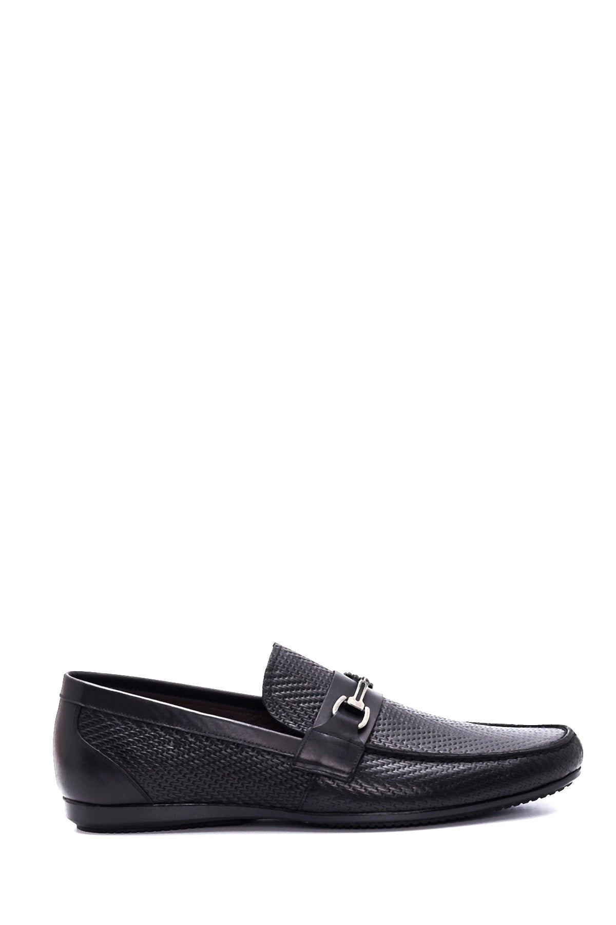 Erkek Siyah Deri Baskılı Casual Loafer 22SFD601326 | Derimod