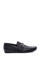 Erkek Siyah Deri Baskılı Casual Loafer | Derimod