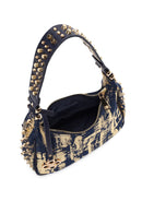 Women's Navy Blue Fabric Shoulder Bag | Derimod