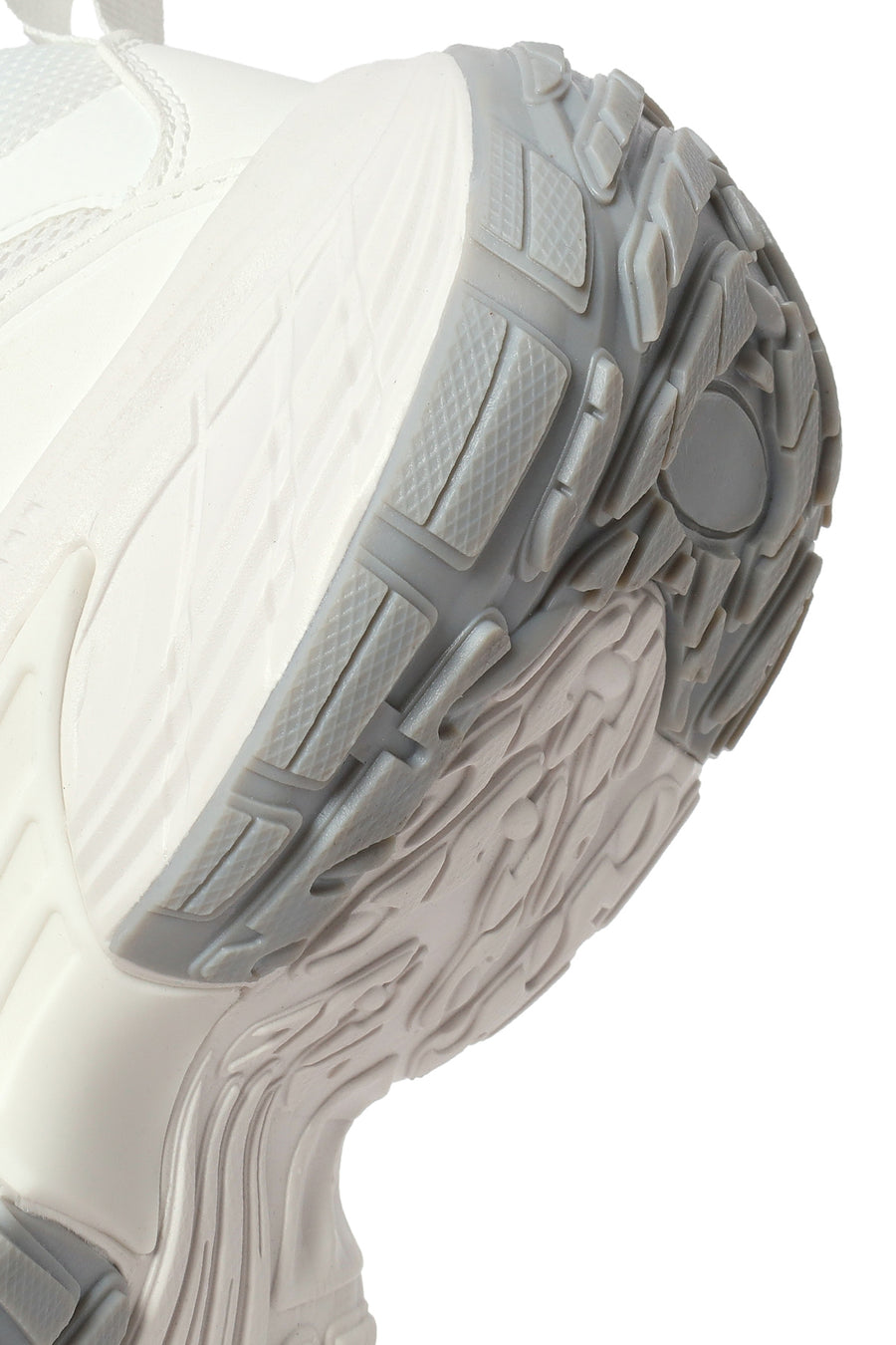 Women's White Lace-Up Chunky Sole Charm Sneakers