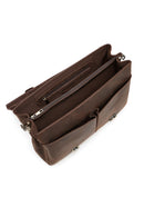 Men's Brown Leather Briefcase | Derimod