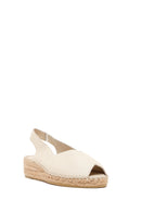 Women's Cream Thick-Soled Leather Espadrilles | Derimod