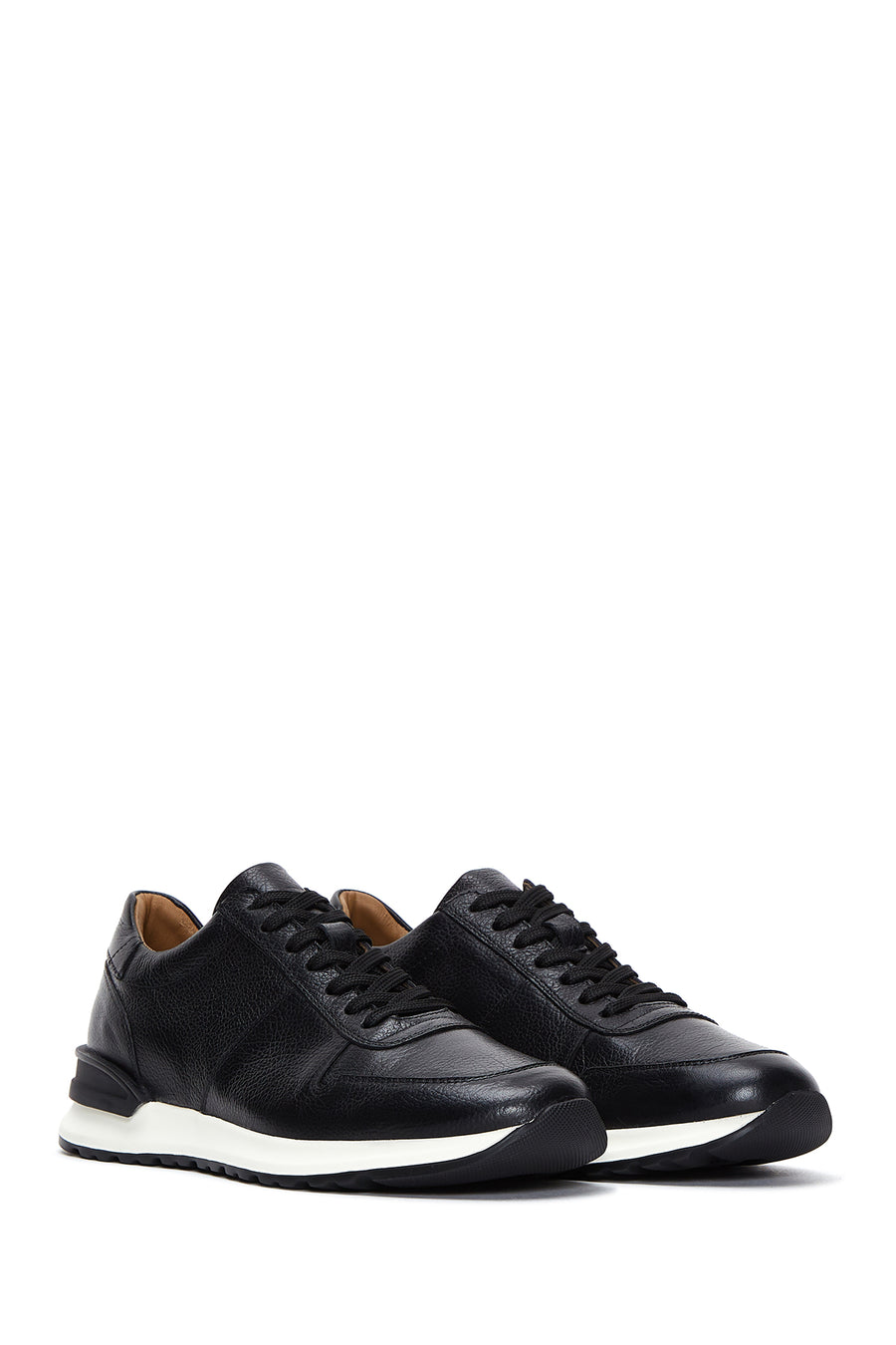 Men's Black Leather Sneaker