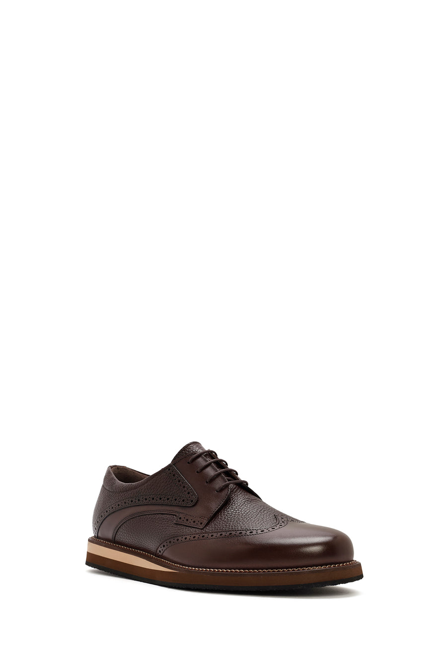 Men's Brown Lace-up Leather Casual Shoes