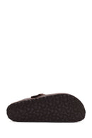 Birkenstock Men's Brown Boston Nubuck Leather Slippers | Derimod