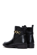 Women's Black Zippered Buckle Detailed Boots | Derimod