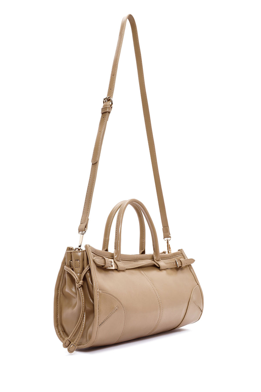 Women's Beige Long Strap Shoulder Bag