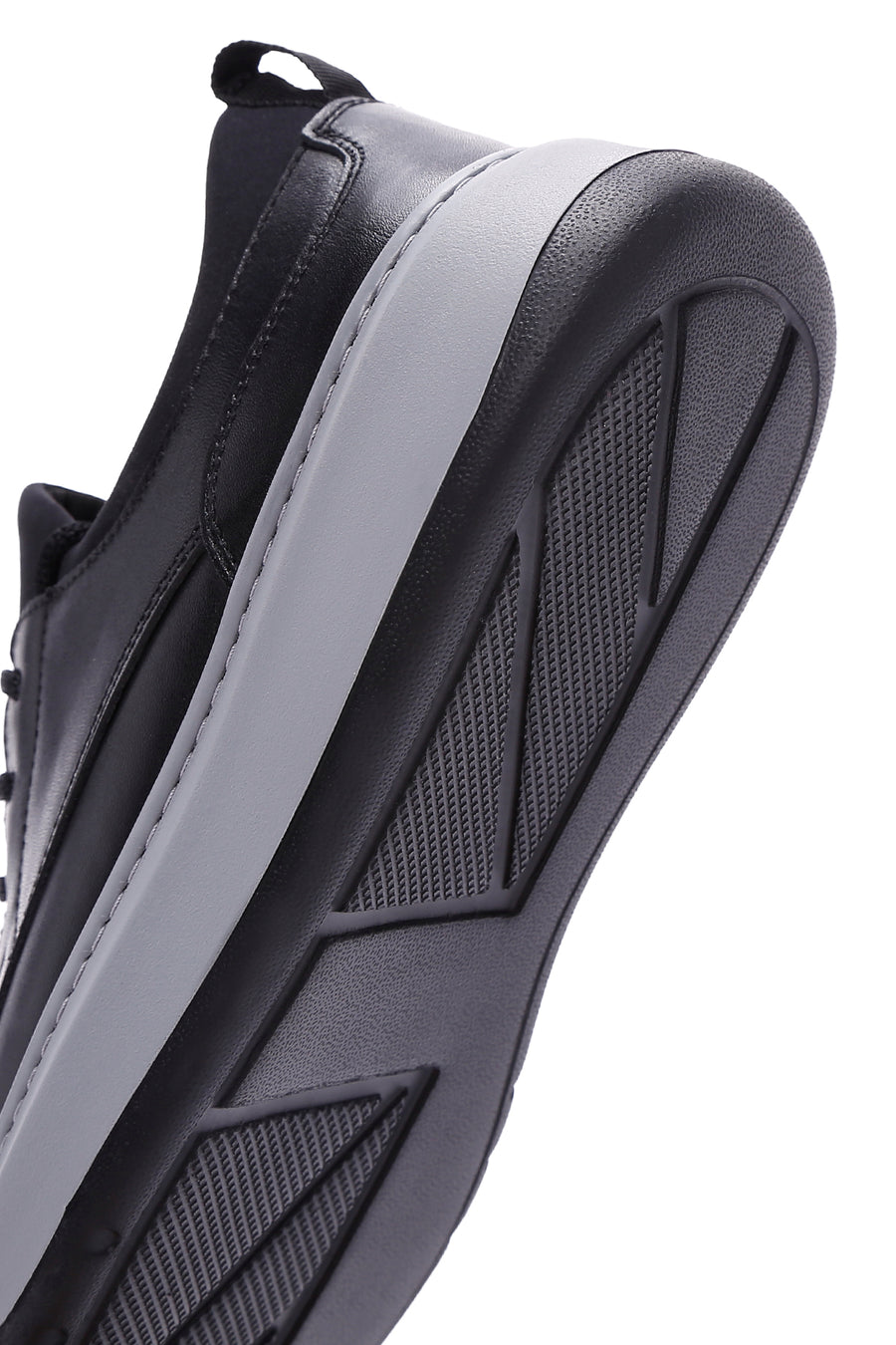 Men's Black Leather Sneaker