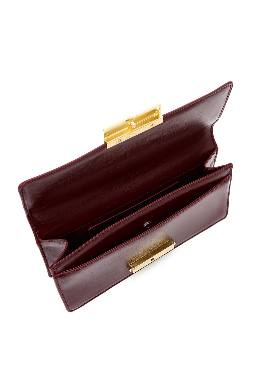Women's Burgundy Chain Strap Shoulder Bag