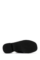 Women's Black Thick Heeled Slippers | Derimod