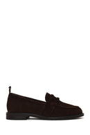 Woman Brown Suede Masculine Loafer | Derimod