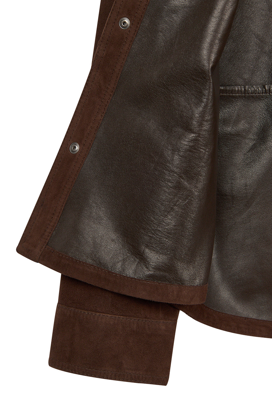 Martinez Male Brown Suede Leather Shirt Jacket